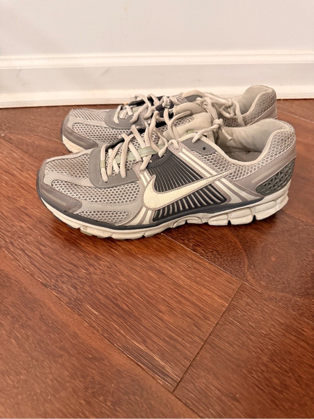 Nike Kids Gray and White Mesh Athletic Sneakers